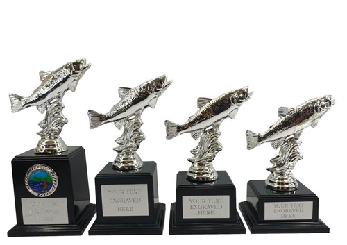 Personalised silver trout fish - silver,