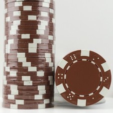 50 x BROWN Dice, 14g Clay