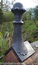 Victorian Ball roof finial 90° angled decorative stone ridge tile "Sussex" 56cmH