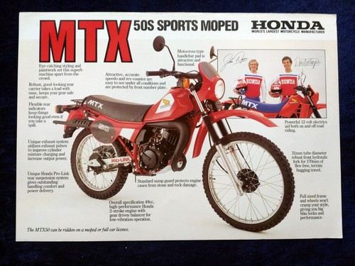 Honda mtx 50s sports moped - sports,