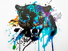2x Colorful Panther Head 3 in
