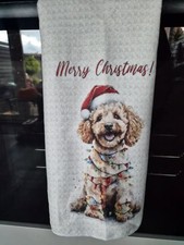 Cockapoo Poodle Print Tea Towel Set Brand New Christmas Gift Dog Lover Present