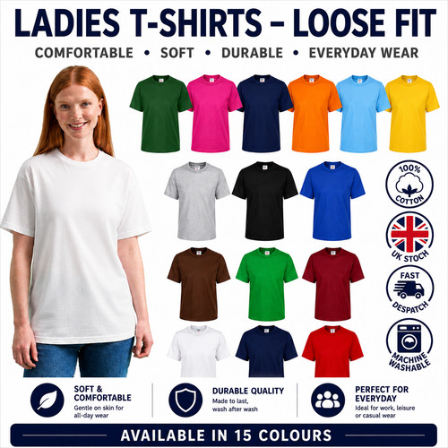 Ladies loose fit shirt - t-shirt, size
