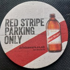 Red Stripe Lager Beer Mat