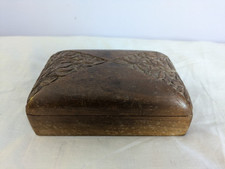 Vintage Wooden Box Carved