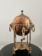 Antique Copper Samovar with Brass Tap & Iron Bar