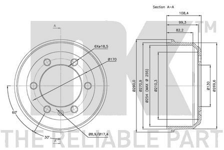 Genuine rear right brake - rear,