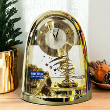 Rhythm Mantel Clock Gold with