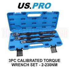 US PRO Tools 3PC Calibrated Torque Wrench Set - 2-230NM /1.5-169.5FT-LB 6936