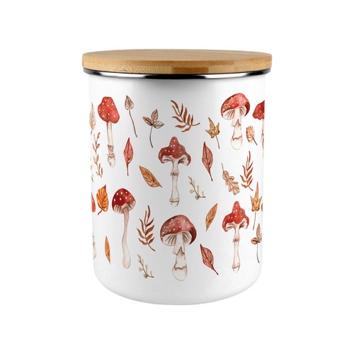 Autumn mushroom storage - storage, tin