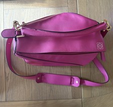 Loewe Puzzle Leather Handbag Crossbody Shoulder Bag Pink