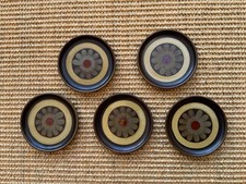 Vintage Denby Arabesque Set of 5 Coasters  - Stoneware Retro Brown  Design