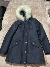 Lipsy navy blue hooded faux