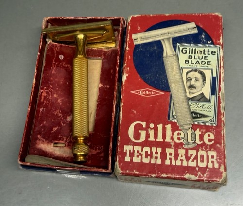 Vintage gold tone gillette - gold,