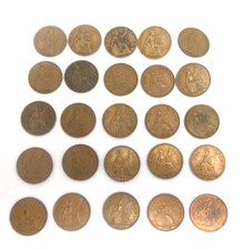 25 old English all pennies different dates