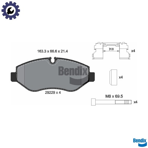 Brake pad set disc - brake,