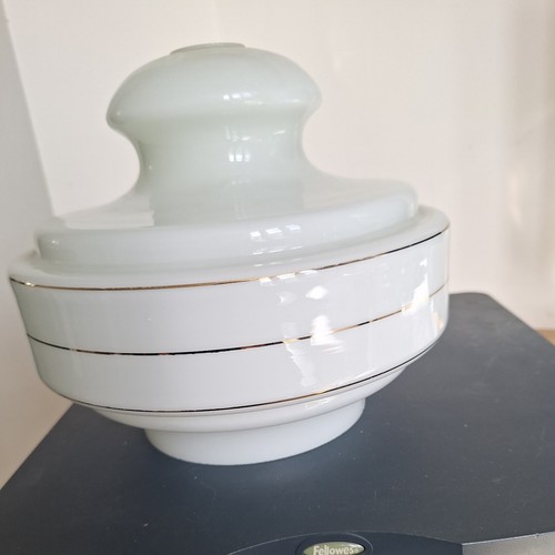 Vintage milk glass lamp shade - vintage,