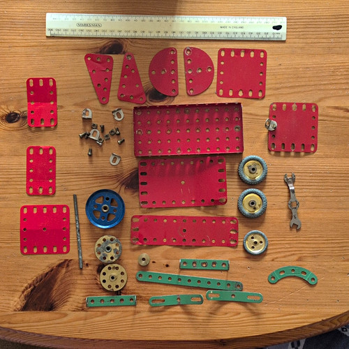Meccano metal builder set - meccano,