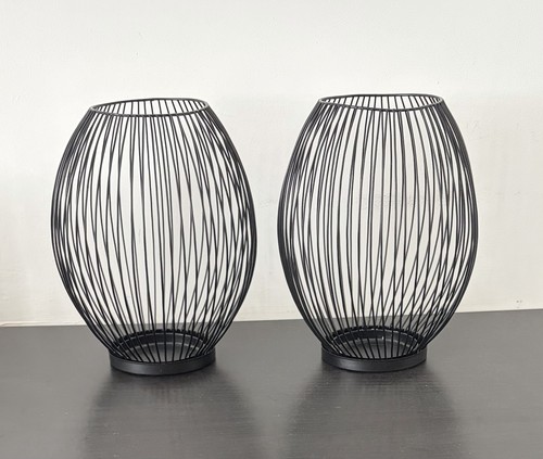 Iron hollow candle holder - iron,