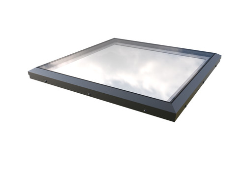 Flat roof glass pane window - roof,