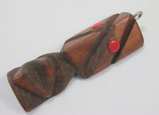 Vintage Tribal / Tiki Mask Hanging Wooden Ornament