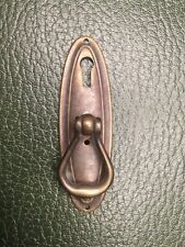 Antique Brass Pull Handle Escutcheon Key Hole Small Reclaimed Salvaged