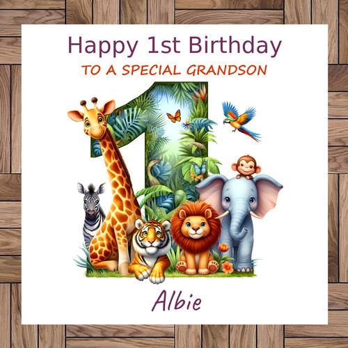 Personalised safari 1st - personalised,
