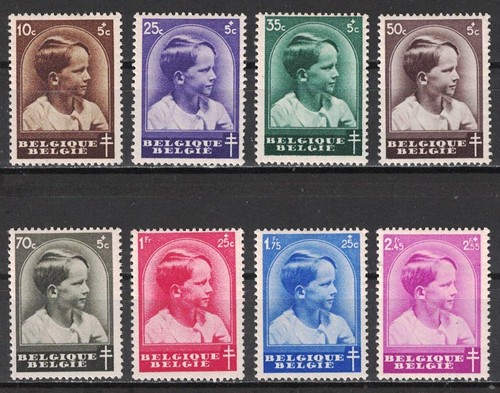 Belgium 1936 b180 - belgium:1936, sc#b180-b187
