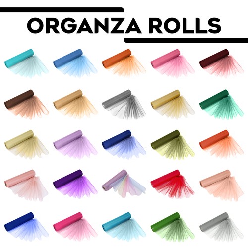 Organza fabric roll 25m - roll,