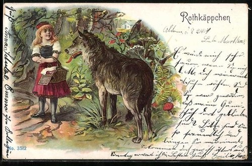 Lithograph little red riding - lithograph,