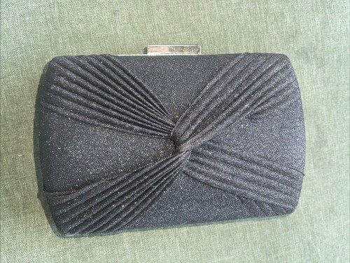 Black evening bag - black,