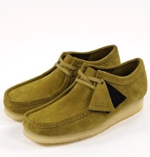 BNIB Clarks Originals Wallabee Mid Green Suede Men's Shoes Size UK 10.5 G
