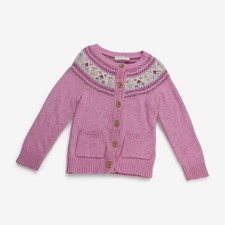 Jojo Maman Bébé, Cardigan Pink Fairisle Mouse, 2-3 Years 64FF651D1942/2