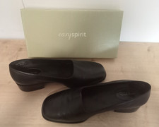 Easy Spirit Anti Gravity Shoes Black Leather Slip On Loafer Women UK 9.5 EU 44
