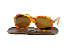 VINTAGE 1950s 58126 PERSOL MEFLECTO RATTI TORTOISE SUNGLASSES ART DECO OF ITALY