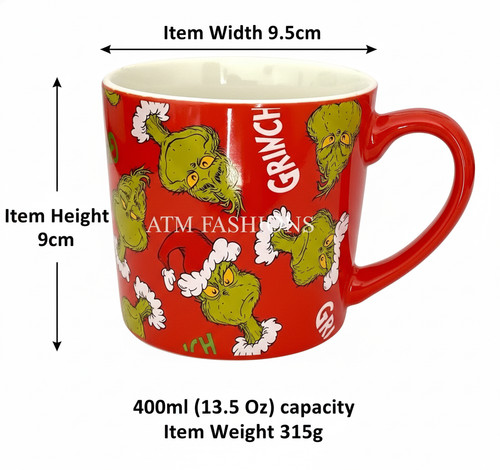 Grinch cup coffee tea ceramic - grinch,