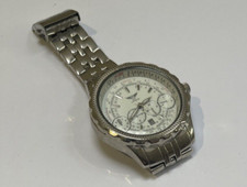 Silver NY wrist watch with stainless steel bracelet strap