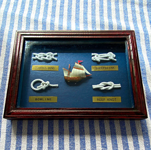 Framed nautical rope knot - nautical,
