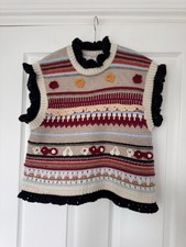 Zara Multicolour Sleeveless Knitted  Vest Jumper Size S