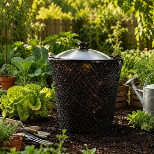 Inground worm composter - worm, black