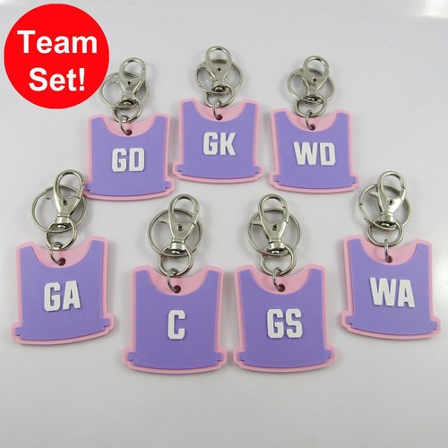 Deluxe netball bib keychain - netball,