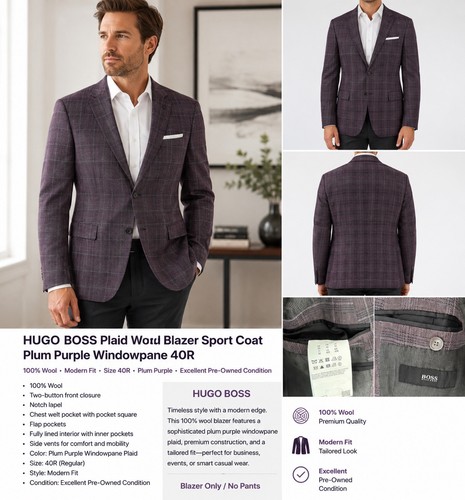 Hugo boss men 100 - 100%, wool
