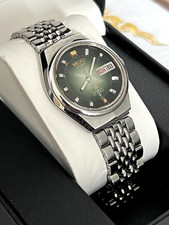 Seiko LM Lord Matic Special Automatic 5206 6100 Green 2 Tone Dial Vintage Watch 