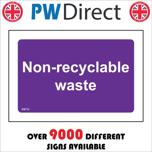 Sign non recyclable waste - recyclable,