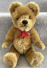Antique Vintage Golden Mohair British 1950s Teddy Bear Poss Alpha Farnell