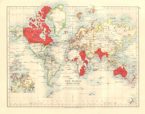 British empire world - british,