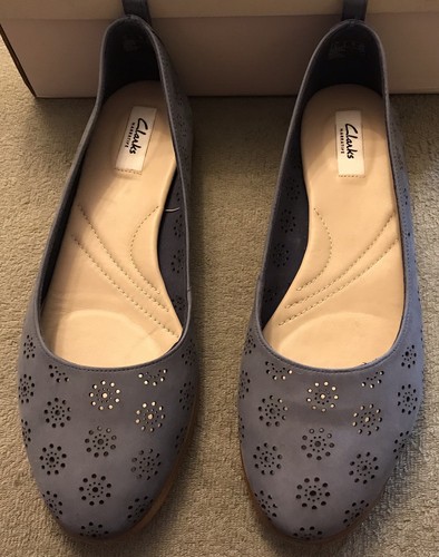 Clarks size blue nubuck - size, e