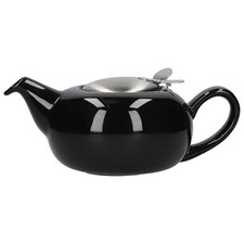 London Pottery Pebble Filter 4 Cup Teapot Gloss Black