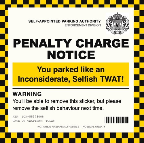 Parking wanker penalty - wanker,