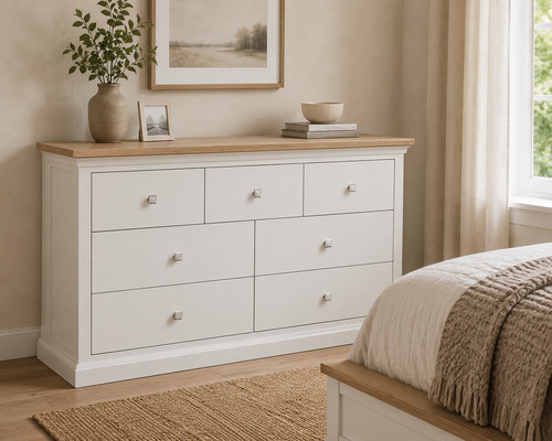 Solid oak cotswold drw chest - 7,